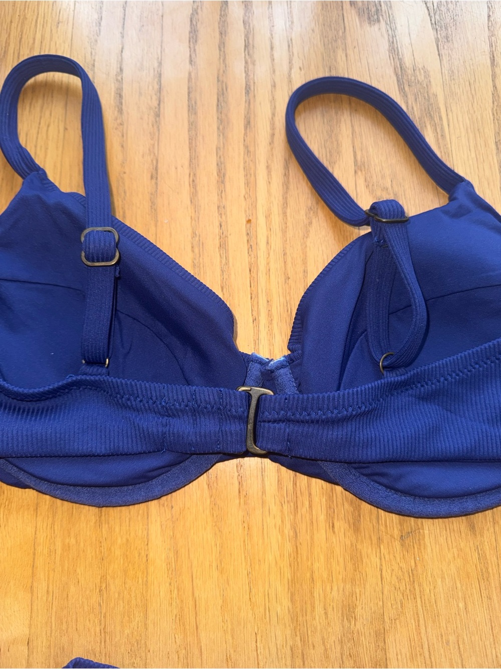 BECCA Blue Ribbed Bikini Set - Picture 4 of 15
